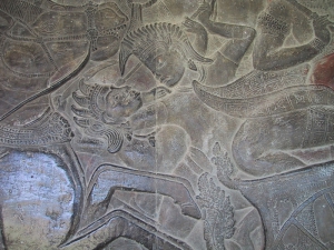 Bas-Relief at Angkor Wat: Battle