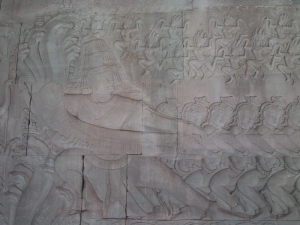 Bas-Relief at Angkor Wat: Milk Giant