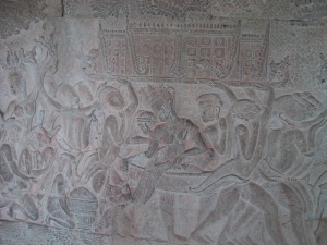 Bas-Relief at Angkor Wat: Queen