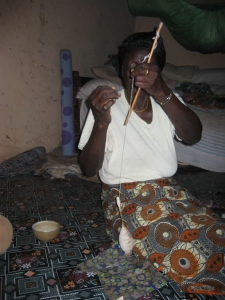 Spinning the cotton in Ghana
