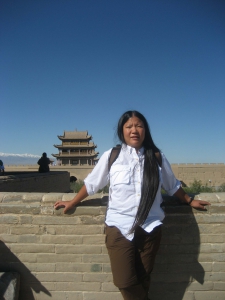 Tien on the Jiayuguan Wall - Great Wall of China