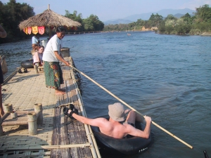Beer on the Nam Ha River