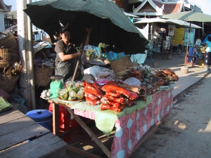Meat Stand in Luang Prabang