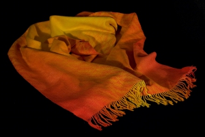 Liquid Fire shawl