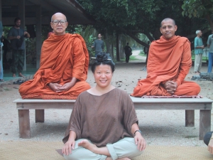 Suan Mok Tien with Monks