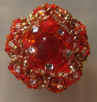 Red Sea Star beaded bead