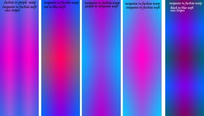 Various color gradients tested in Photoshop