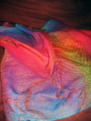 A rumpled photo, showing off some of the great iridescence.