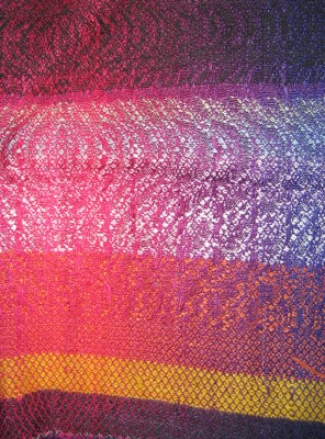 Woven sample for the color-change shawls