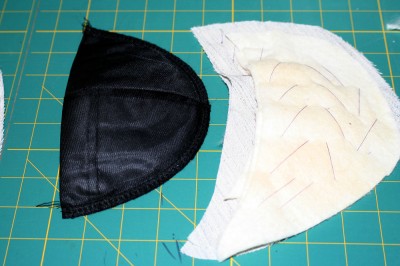 A commercial shoulder pad, for comparison.