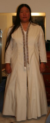 Bridal coat with crinoline