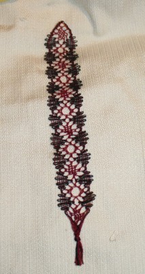 Bobbin lace bookmark - my second project
