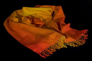 Liquid Fire handwoven shawl