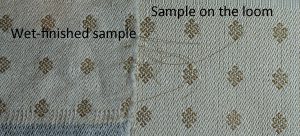 wet finished vs on-loom sample