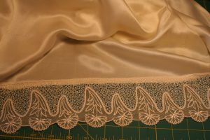 lace for the lining of a handwoven wedding dress