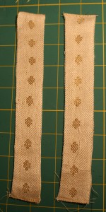 Bookmarks made of handwoven wedding dress fabric