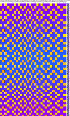 single gradient in  four-color doubleweave