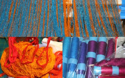 warp and weft colors for the doubleweave shawl
