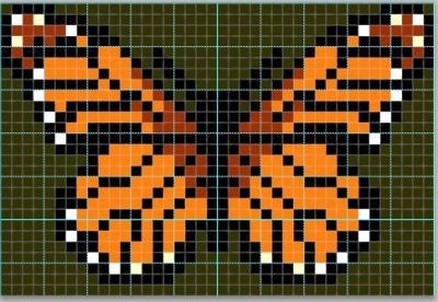 monarch butterfly pattern for taquete