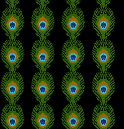 peacock feather design, old version