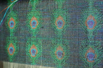 handwoven peacock feathers, round 2
