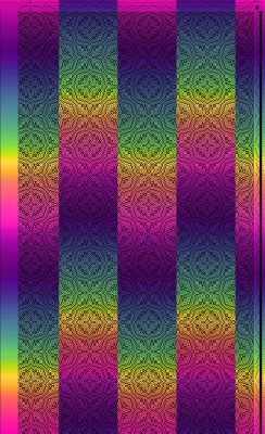 And now for something completely different.  Simulation 4 is the same painted warp, but with the pattern shifted slightly.  I like this a lot better than the other three.