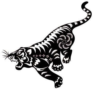 tiger paper-cut, from iStockPhoto