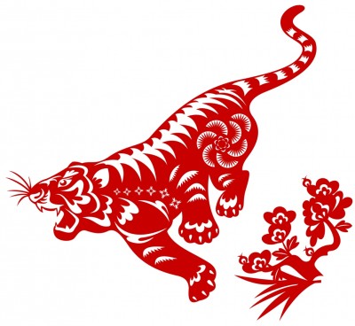 original Chinese paper-cut tiger