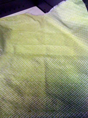 First sample, showing all four shades of green