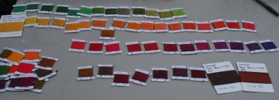 Lanaset color samples