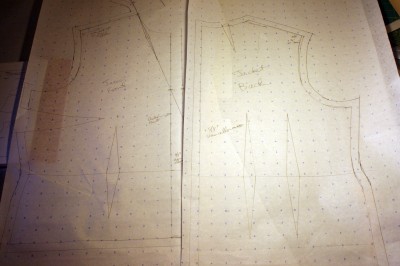 drafted pattern for the jacket