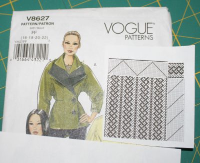 jacket pattern, with proposed draft