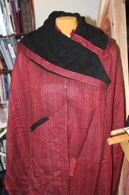 cashmere coat simulation, with braid trim