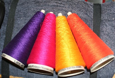 yarn colors for mug rugs/samples