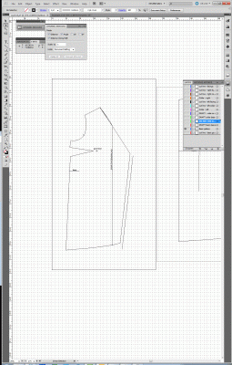 The basic pattern for the coat front