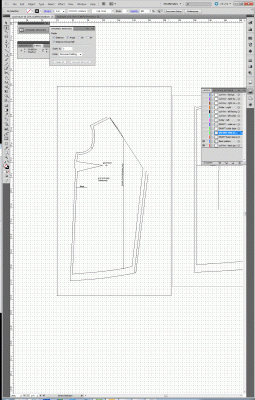 Seam allowances added on a separate layer