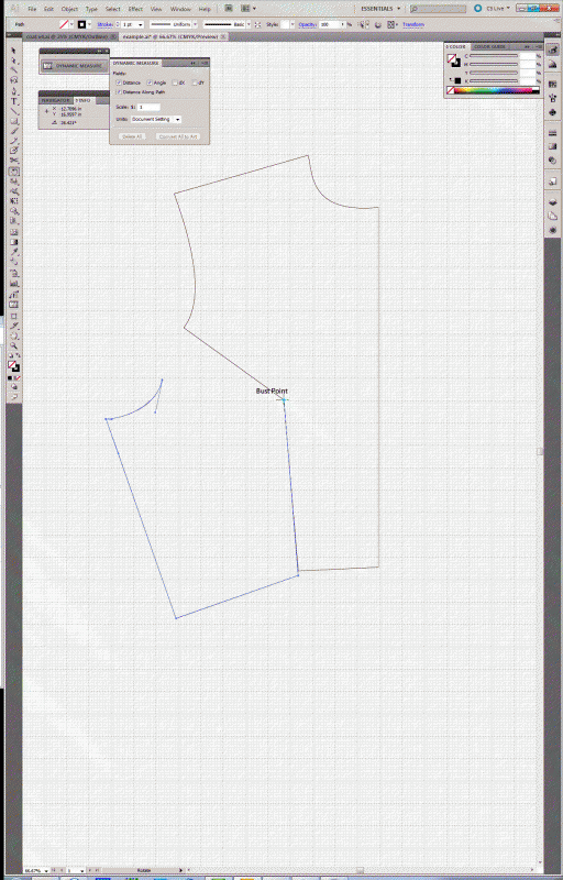 Using Adobe Illustrator for flat pattern drafting
