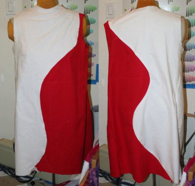 muslin 10 - partially complete (left is front, right is back)