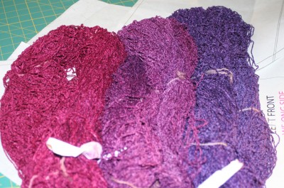 rayon chenille sample skeins