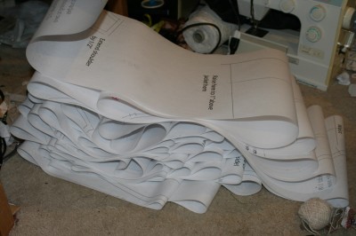 a pile of paper patterns!