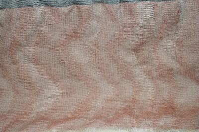 Devore sample, in cotton-wrapped polyester sewing thread