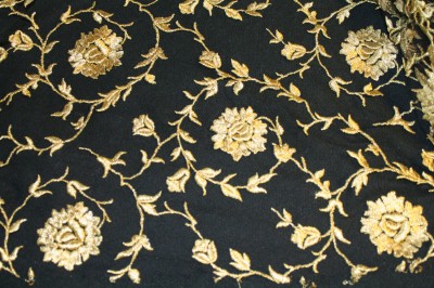 exquisite French lace, on black background