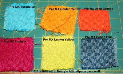 Procion MX dye samples