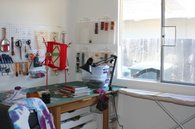 ironing board and work table