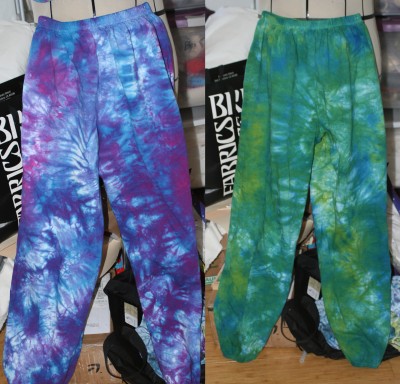 scrunch-dyed sweatpants