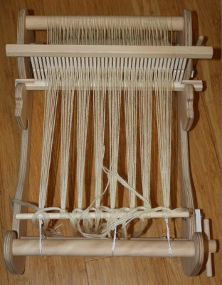 Cricket loom, warped and ready to go!
