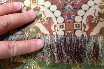 fringe of insanely fine handwoven fabric