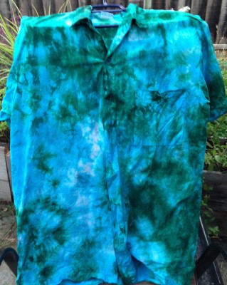 turquoise and emerald shirt