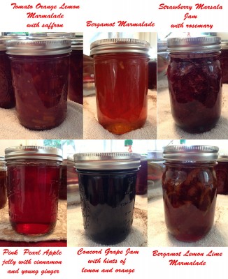 six flavors of jam!