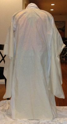 Finished muslin for Phoenix Rising, back view, with its arms down